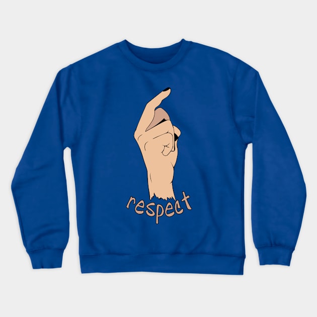 Respect finger Crewneck Sweatshirt by melcu